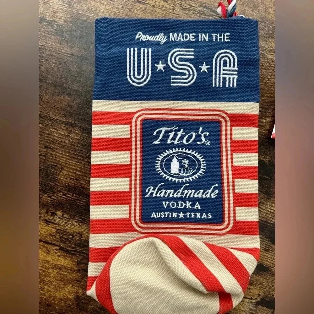 Tito’s Vodka | patriotic bottle cover/gift bag